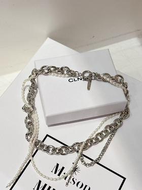 珍珠链条项链ba