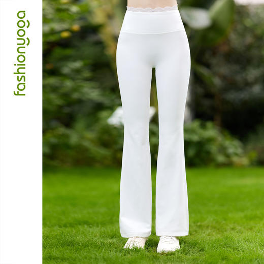 凡圣瑜伽蕾丝无裆线喇叭长裤/九分裤FC16905W 商品图11