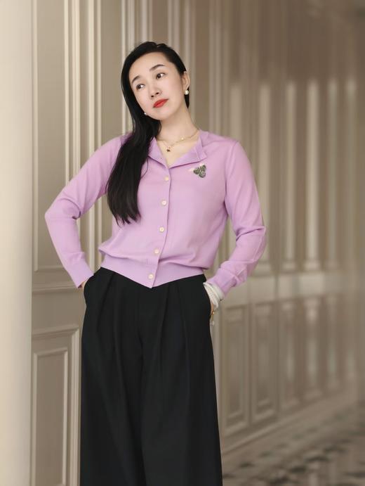 【3.6上新】早春兰时🌸香芋紫羊绒开衫 商品图2