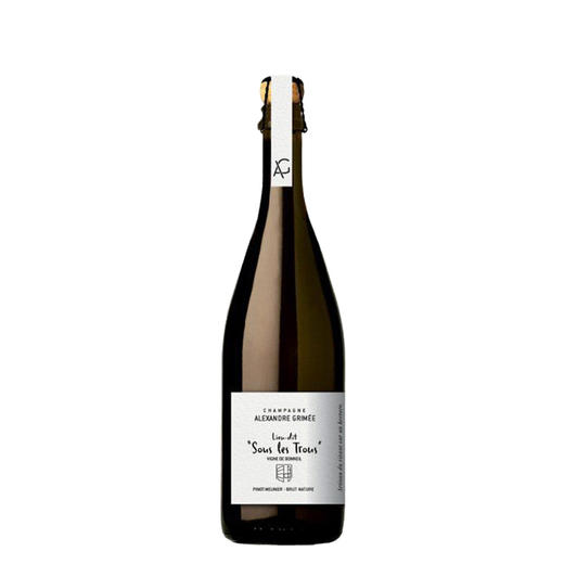2022 Alexandre Grimee Sous Les Trous Vigne de Bonneil Brut Nature 亚历山大格里梅苏莱特鲁园博讷伊老藤自然极干型香槟 商品图1