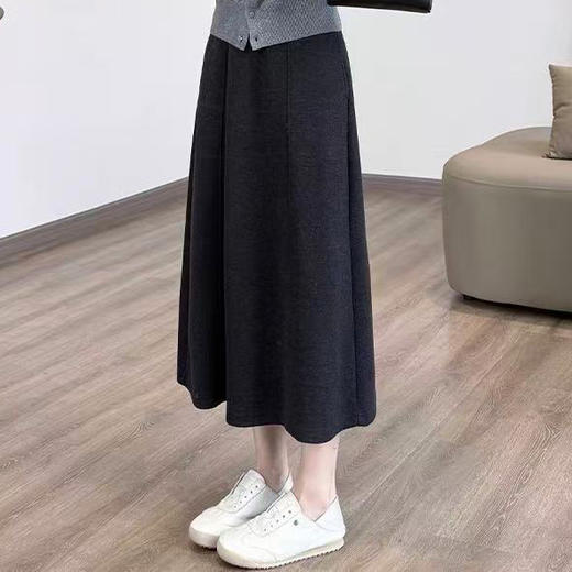 戴维媞 六片裁剪醋酸羊毛裙 遮肉显瘦 加绒款/不加绒款 商品图7