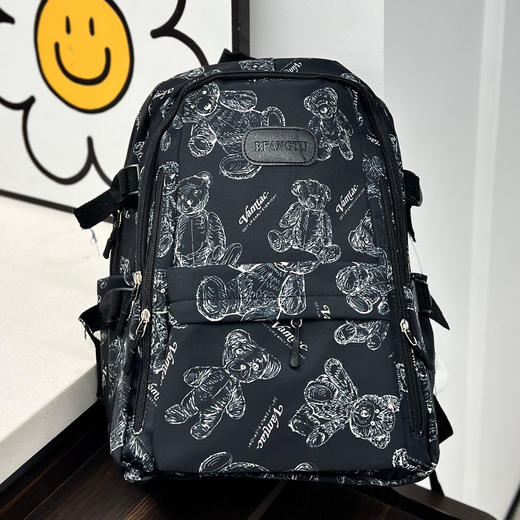 甜酷小熊风 初高中生大容量双肩包 SS609 5色可选 商品图8