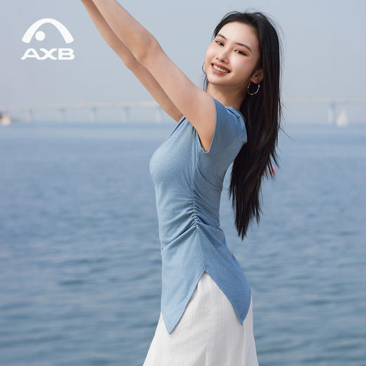 爱暇步2026春季新款瑜伽服短袖女速干上衣普拉提训练运动健身t恤 商品图1