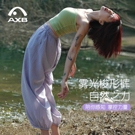 爱暇步2026春季新款内观流宽松瑜伽裤女紫色度假风萝卜灯笼裤外穿 商品图1