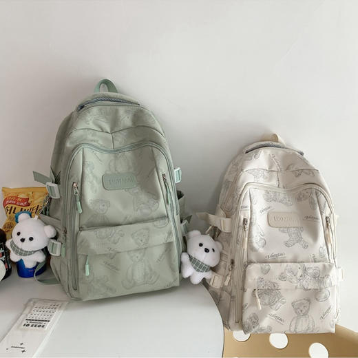 甜酷小熊风 初高中生大容量双肩包 SS609 5色可选 商品图2