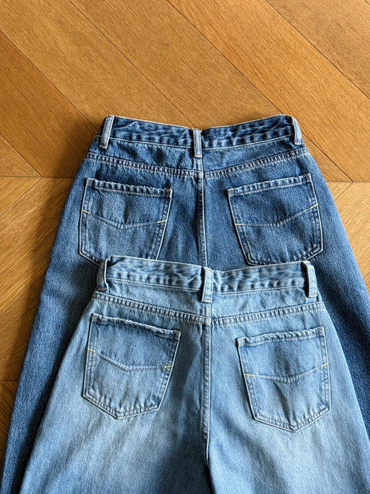 2026春-雅痞时髦~中高腰宽松微锥弯刀牛仔九分裤【包邮+三天无理由退换】 商品图7