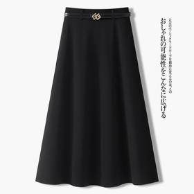 「自」全新升级【铂金会员146/天猫199/差价53】(11151)洛诗琳气质通勤高腰半身裙2026春季新款显瘦A字大摆中长裙