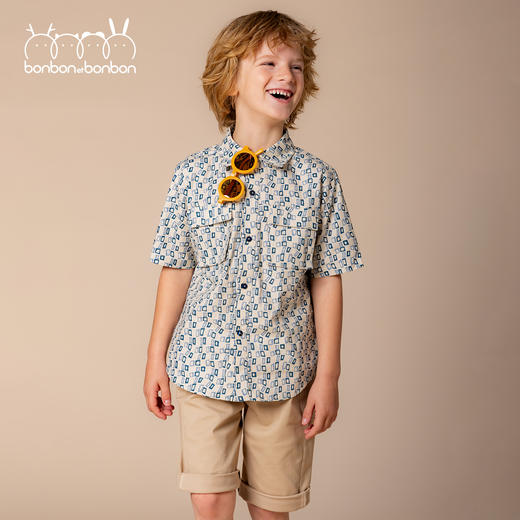 蓝色格子衬衫 商品图1