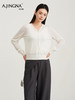 【美丽诺】阿菁娜春季新款纺美丽诺羊毛开衫超细软糯亲肤可贴身穿透气垂坠极简轻奢质感F31C318002 商品缩略图4