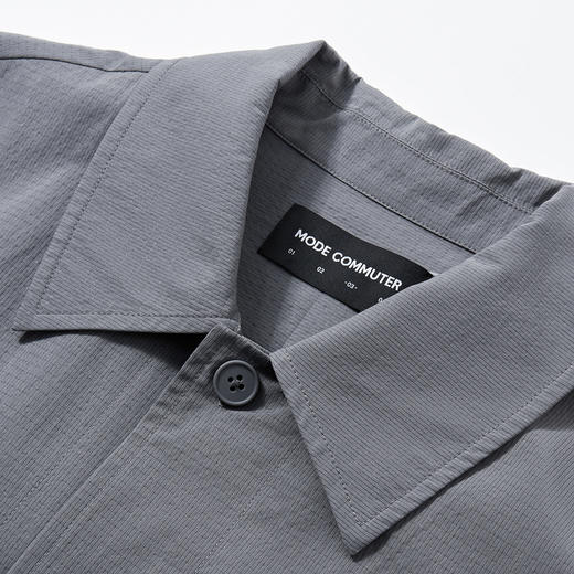 MODE COMMUTER | MC不潮品凉亲肤立体肌理插袋短袖翻领衬衫 商品图2