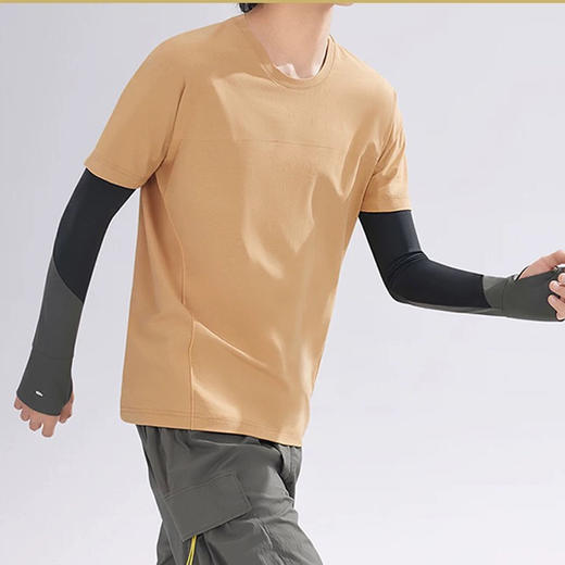 蕉下男士两穿指洞防晒袖套AL369漫暮黑L 商品图1