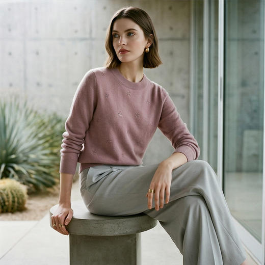 PALUOPO/PL圆领女衫ET23083R/约重120g帕罗 商品图2