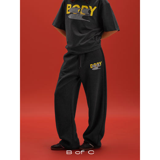 CryingCenter联名bofc 复古弯刀卫裤空气层毛毡贴布BODY 商品图2