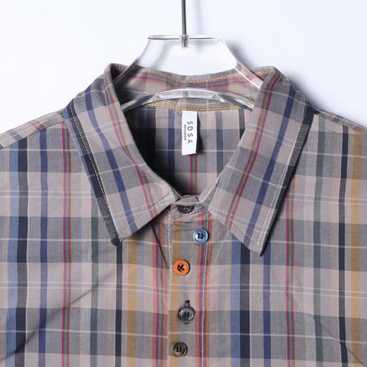 SDSA男装2026新款高贵轻奢老钱风撞色格纹格子长袖衬衫经典百搭 商品图1