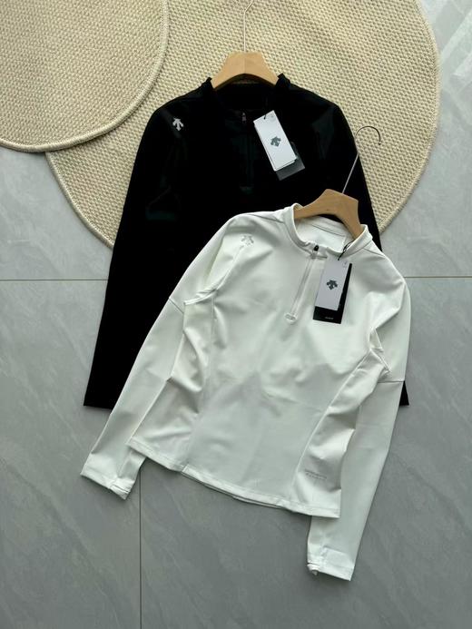 点此购买 迪桑特春秋季Running女士F360半拉链长袖T恤 LL 341286 商品图0