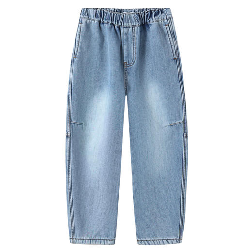 【MQD】童装男大童冬季新款儿童学院风百搭休闲奥利绒空气牛仔裤 商品图4