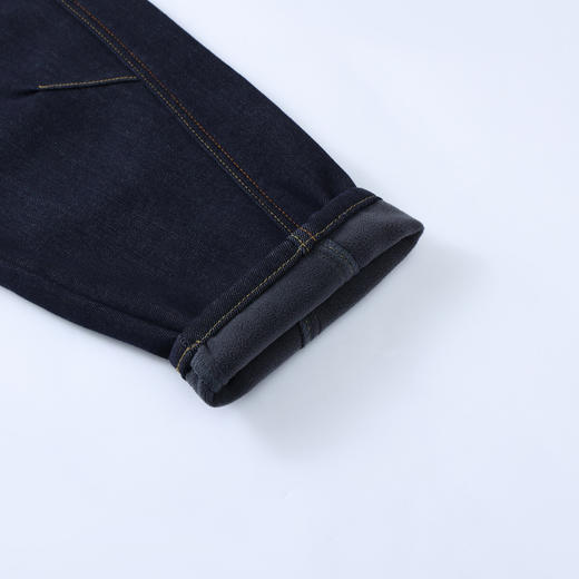 【MQD】童装男大童年冬新款加绒裤子儿童简约休闲加厚奥粒绒牛仔裤 商品图3