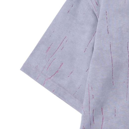 夏季高级感新款男士美式磨破倒三角圆领短袖T恤宽松潮流宽松上衣 商品图3