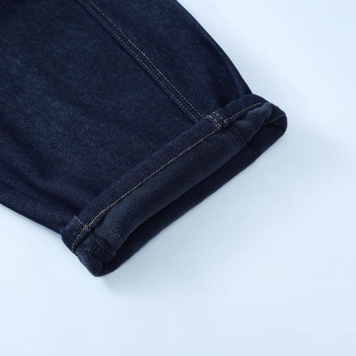 【MQD】女大童冬新款儿童百搭宽松加绒裤子萌趣卡通奥粒绒牛仔裤 商品图3