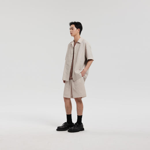 MODE COMMUTER | MC不潮品凹凸肌理微弹轻薄阔腿梭织短裤 商品图1