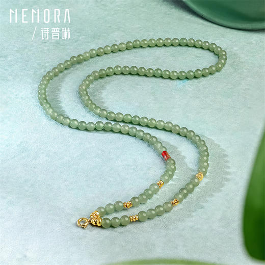 【新品首发】万能链 晴水和田玉S925银项链 新中式搭配吊坠万能链女士礼物MEMORA诗普琳NN003204 商品图4