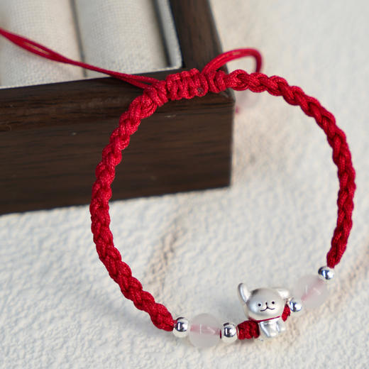 周大金品牌 999足银线条小狗手链 SS600 3色可选 商品图6