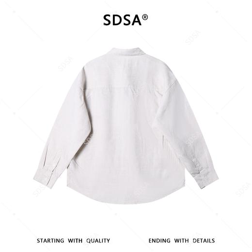 88076SDSA男装2026新款高贵轻奢时尚纯色纽扣翻领长袖衬衫百搭简约衬衣 商品图5