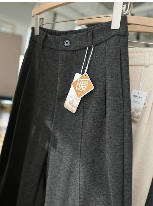 二店y 【3070】 醋酸羊毛毛呢裤 700g 柔软垂感直筒高腰阔腿裤 商品图4