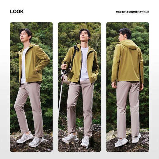 【户外茄克】柒牌男装2026春季宽松连帽防水防紫外线无缝夹克外套 130K70650 商品图2
