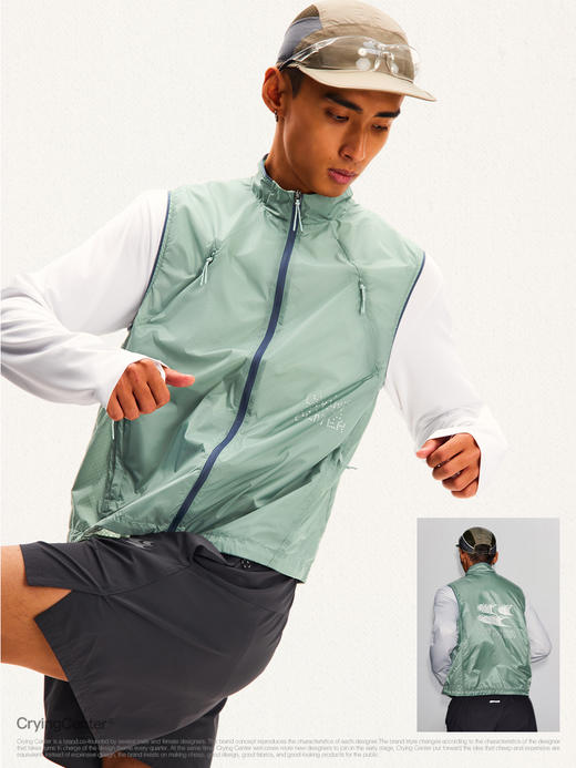 CryingCenter 户外立领反光机能马甲背心跑步骑行外套 商品图2