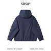 SDSA男士秋冬新款痞帅男装潮牌褶皱纯色拉链立领连帽夹克外套百搭 商品缩略图4