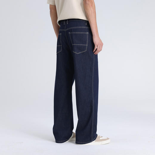 GXG男装26夏季时尚百搭潮牌简约休闲直筒裤日常通勤男式牛仔长裤K&C 商品图3