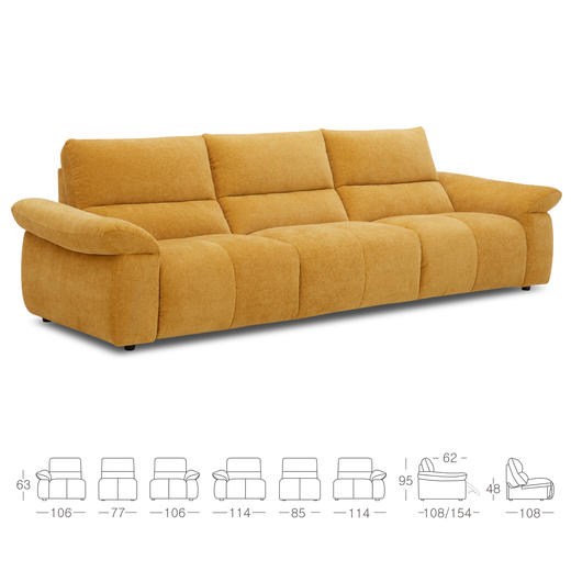 顾家家居整装 现代舒适多巴胺 布艺功能沙发KZ.9070B云麦谣 商品图8