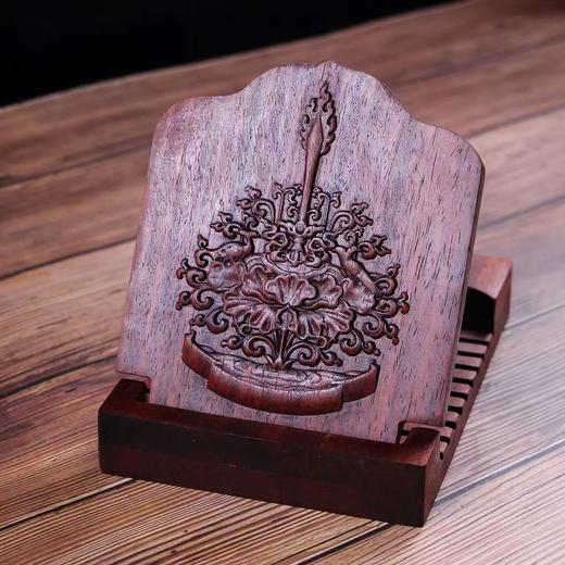 红木雕花经书架可折叠文书剑实木彩绘架藏式阅读架看加大加厚家用 商品图5