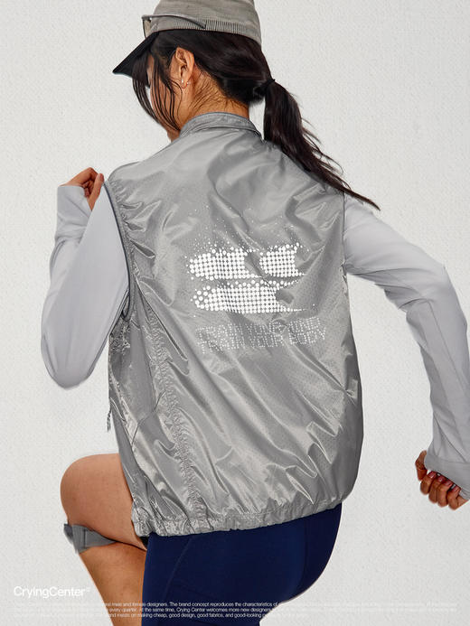 CryingCenter 户外立领反光机能马甲背心跑步骑行外套 商品图0
