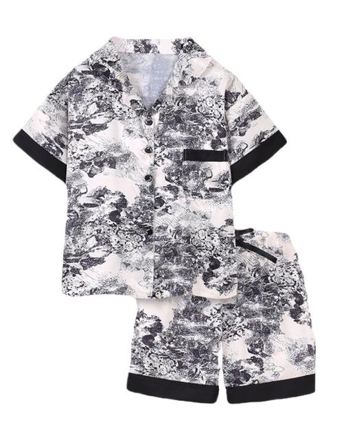 【中式美学❗水墨家居套装】甄选细腻缎面面料，触感丝滑如绸，垂坠感十足，上身轻盈不闷汗，融合东方美学与现代潮流，自带清冷高级感，睡衣女夏季新款ins甜美风，薄款短袖家居服套装潮L 商品图4