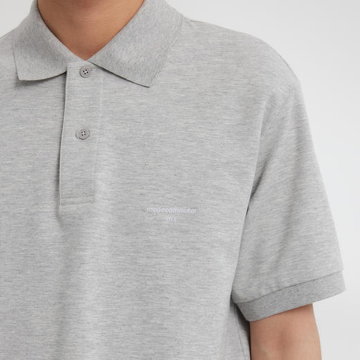 MODE COMMUTER | MC钻石格纹垂感休闲翻领格纹刺绣短袖POLO衫 商品图4