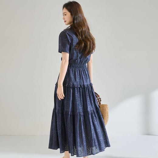 「高货sh」全新升级【铂金会员367/天猫499/差价132】(00542)洛诗琳气质镂空棉布绣花连衣裙2026春季新款法式茶歇裙女 商品图4