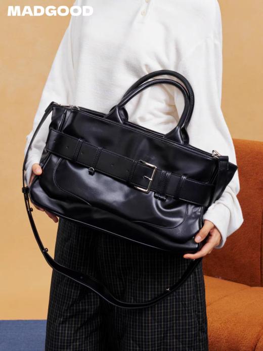 马得工地/MDGDPSBB14944/大号锁扣斜跨机车公文包 商品图2