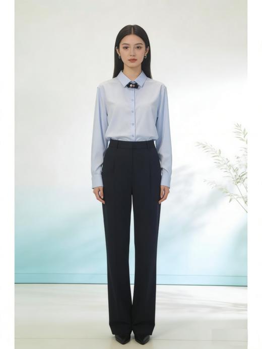 G2000女装SS26商场新款【免烫防皱/配领结】修身衬衫61223073 商品图1