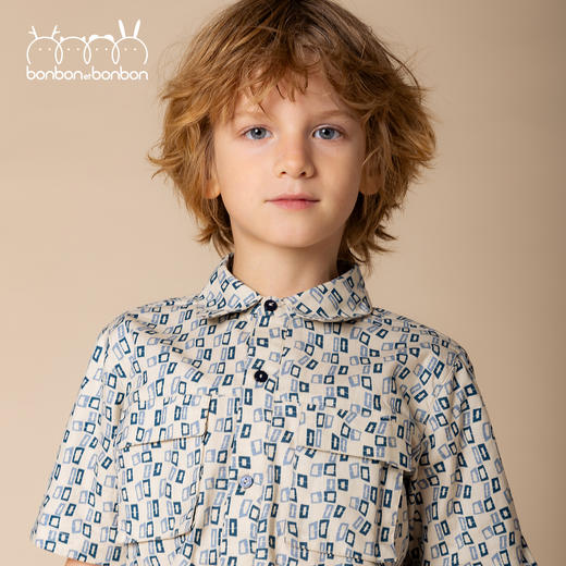 蓝色格子衬衫 商品图2