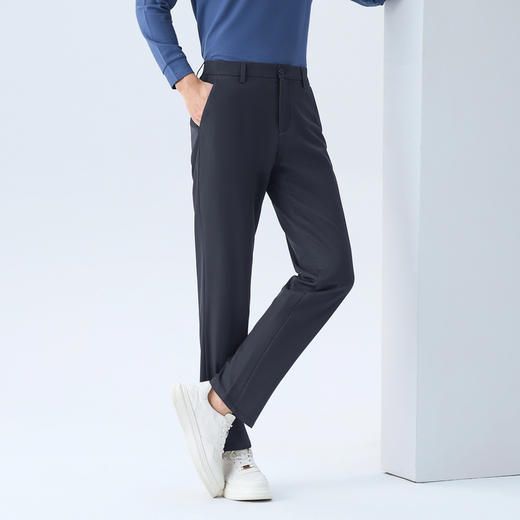 【暖氧吧复合绒】柒牌男士2026年新款柔软舒适保暖休闲商务休闲裤 129H73160 商品图1