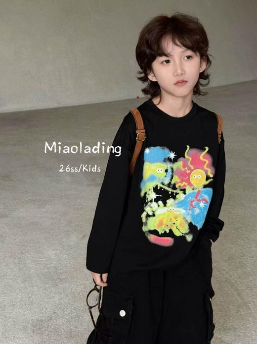 一店k （建议成套入！）26ss很难拒绝的浅春新Look！简单基础款儿童实用穿搭！上学和citywalk都能驾驭！主打时髦与可爱 鬼马精灵的感觉~！长袖T恤/连帽外套/牛仔裤多款选 商品图6