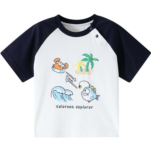 【实体店同款】男童圆领短袖针织衫夏季新款安奈儿童装XB621154 商品图5