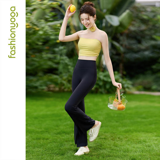 凡圣瑜伽微喇开叉无裆线九分裤 FC16902W 商品图11