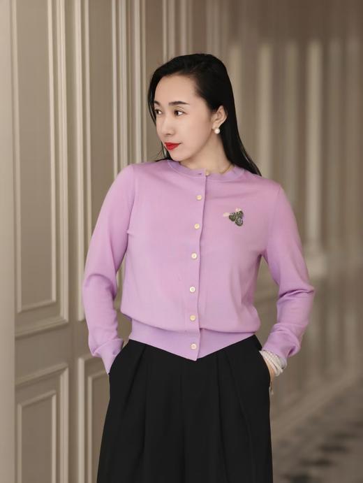 【3.6上新】早春兰时🌸香芋紫羊绒开衫 商品图3