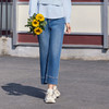 半身缘女裤 春季时尚复古中性蓝法棍牛仔裤261202U30120159 商品缩略图4
