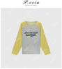 03-2潘依绣丁丁宠粉夏季新款插肩袖字母印花长袖T恤 Q53322 商品缩略图0