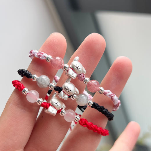 周大金品牌 999足银线条小狗手链 SS600 3色可选 商品图3