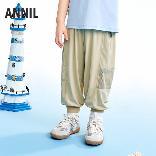 【实体店同款】男女童全腰针织长裤夏季新款安奈儿童装XM626099 商品图1